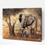 Elefántok állatos számfestő