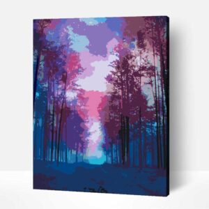 Rejtélyes erdő számozott festő