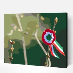 Lebegő kokárda számfestő