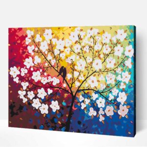 Virágzó fa számfestő