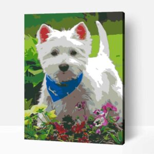 Westie a természetben