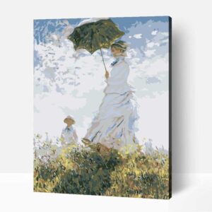 Nő egy napernyővel - Claude Monet