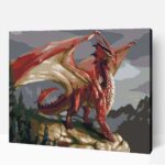 Tűz sárkánya számozott kifestő 🎨