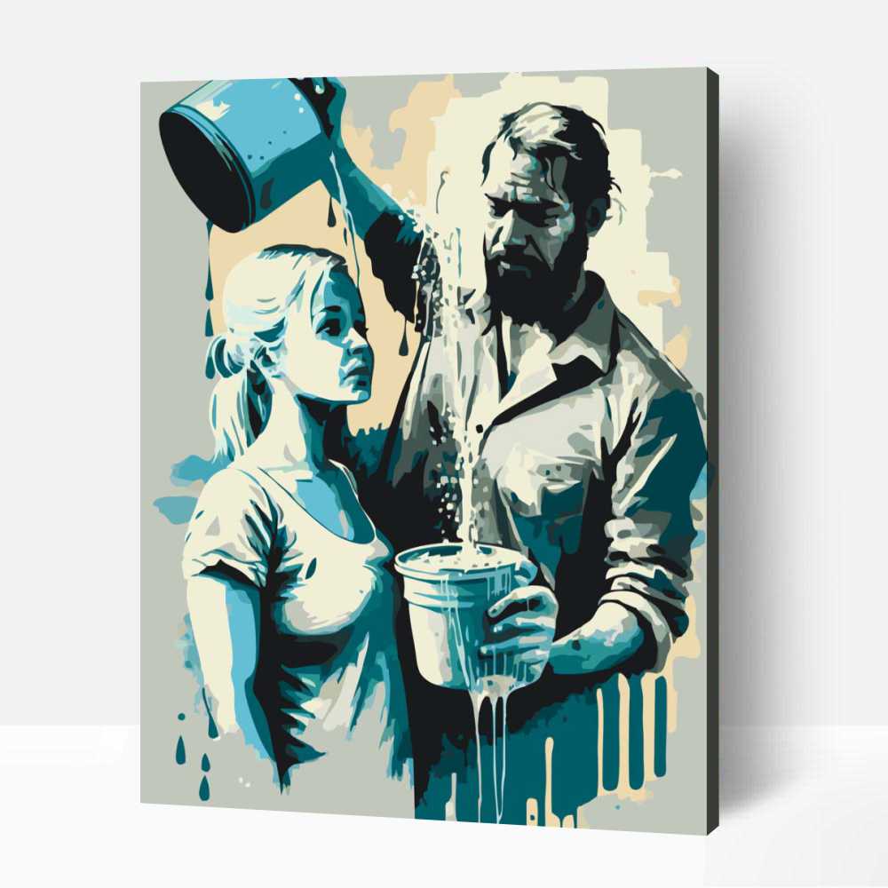 Absztrakt locsolás számfestő 1 Absztrakt locsolás számfestő