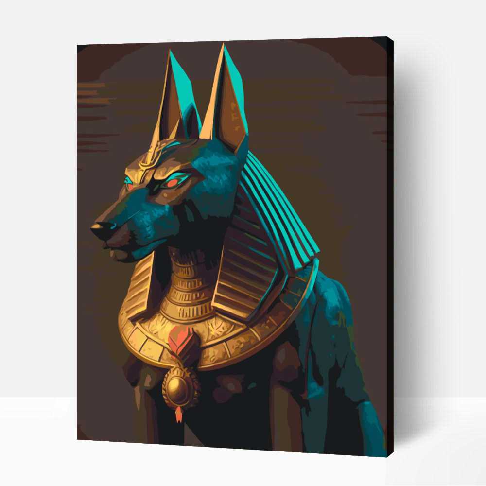 Anubisz szobor számfestő 1 Anubisz szobor számfestő