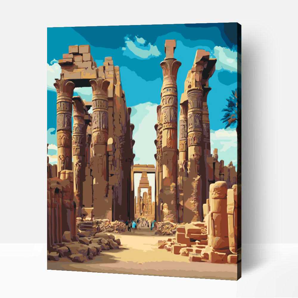Karnak templom belső rész számfestő 1 Karnak templom belső rész számfestő