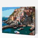 Cinque Terre régi Olaszország számfestő