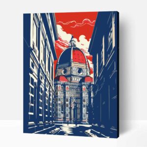 Absztrakt Santa Maria del Fiore számfestő