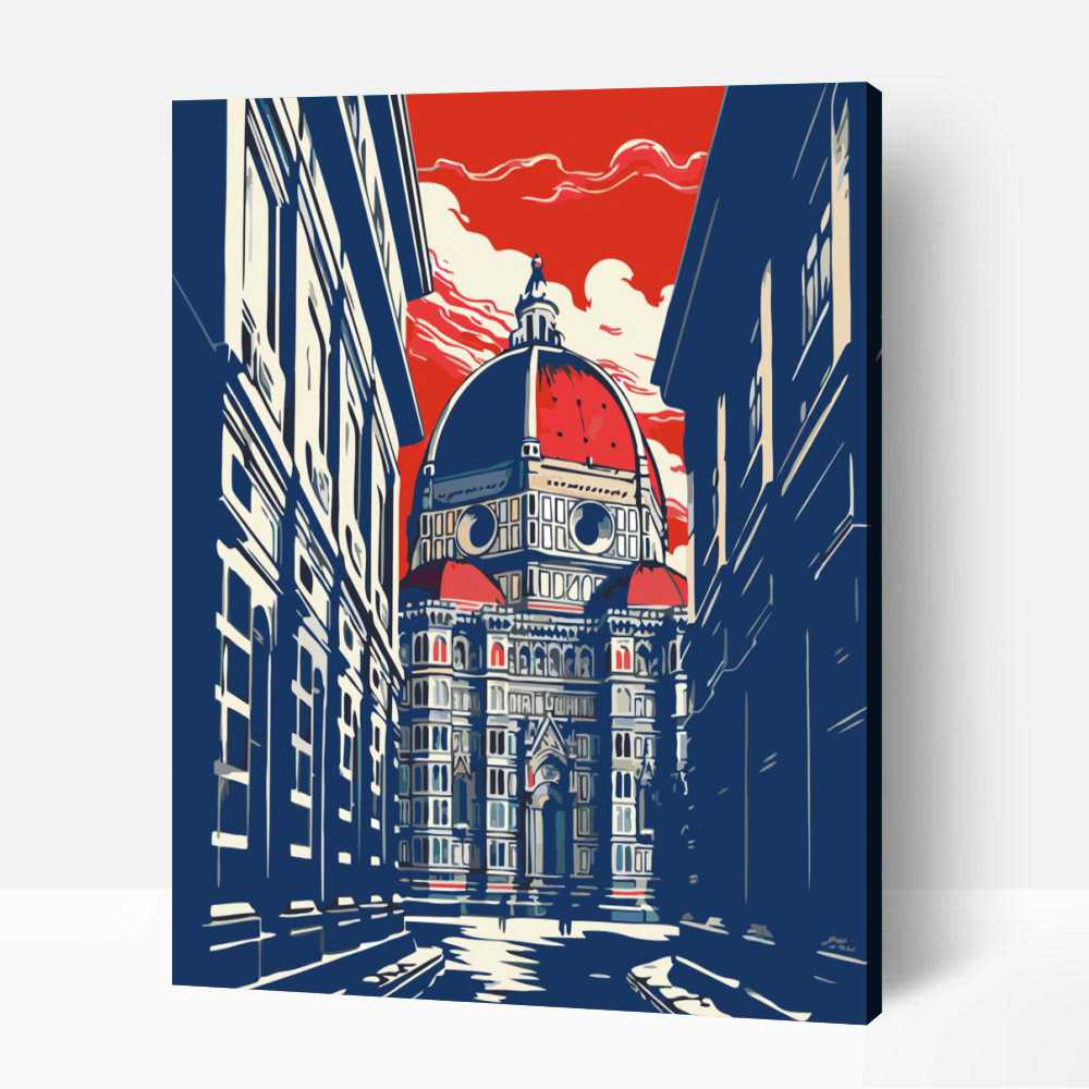 Absztrakt Santa Maria del Fiore számfestő 1 Absztrakt Santa Maria del Fiore számfestő