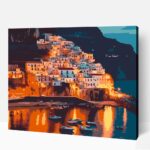 Amalfi ejszakai fenyek számfestő