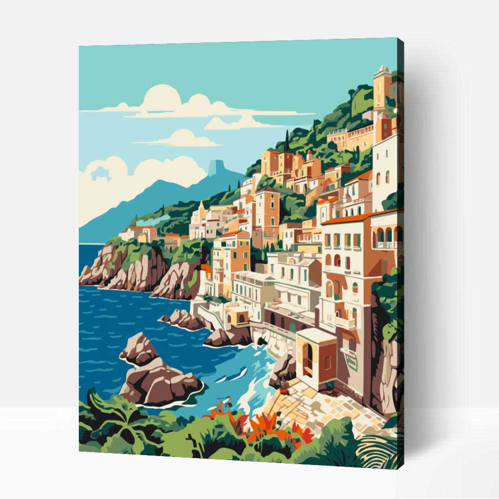 Amalfi part számfestő 1 Amalfi part számfestő
