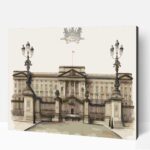 Buckingham palota rajz számfestő