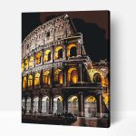 Éjszakai fények colosseum számfestő