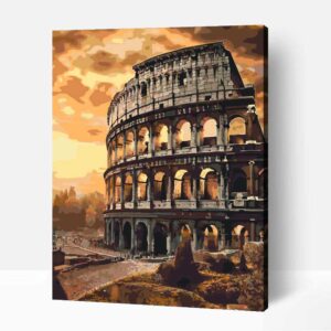 Háborgó colosseum számfestő