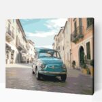 Kék fiat 501 számfestő