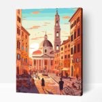 Piazza navona római hangulat számfestő