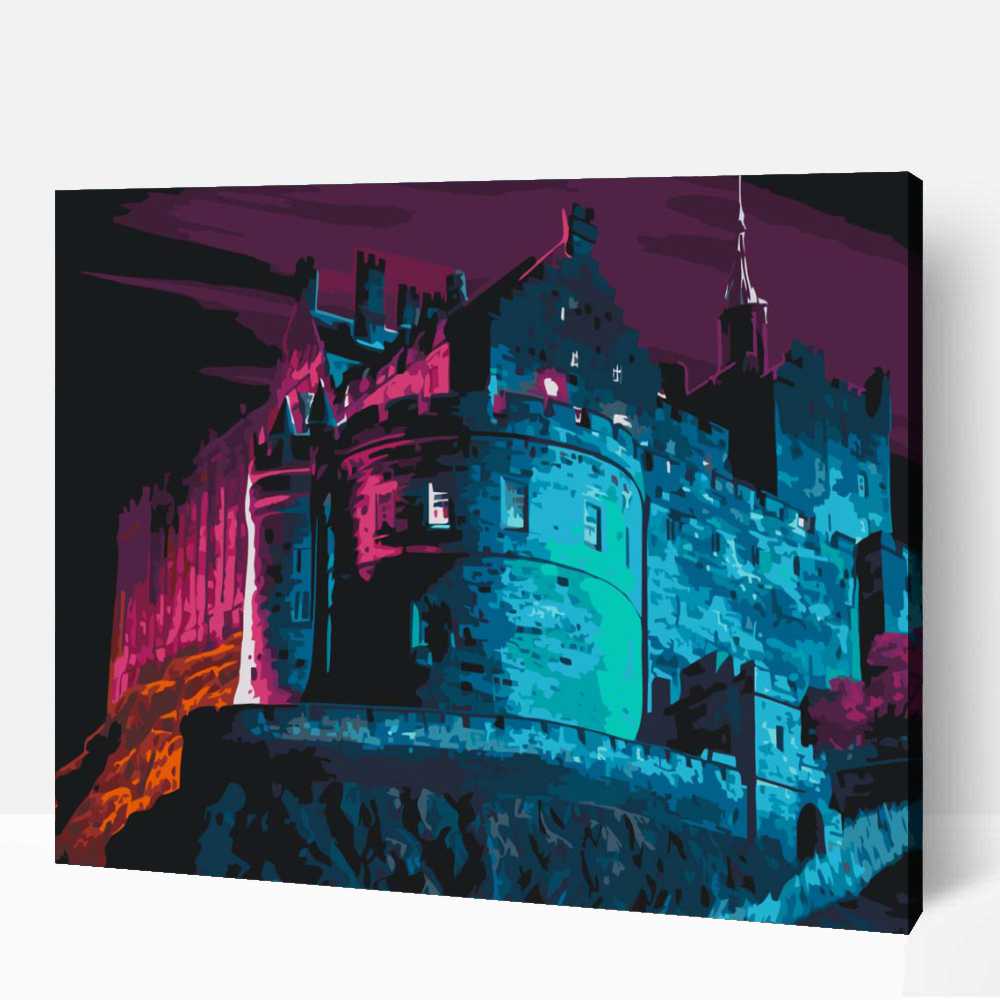 Szines edinburghi vár számfestő 1 Szines edinburghi vár számfestő