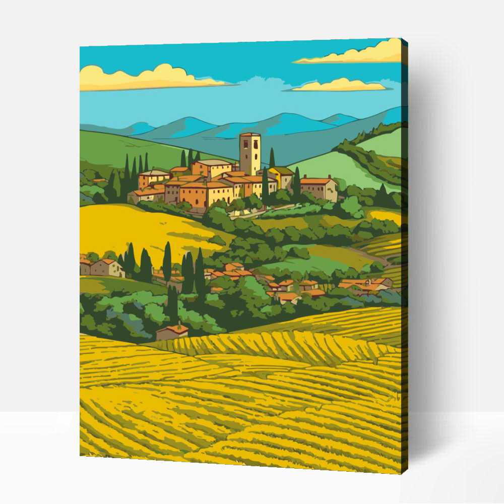 Umbria Olaszrszzág zöld szíve számfestő 1 Umbria Olaszrszzág zöld szíve számfestő