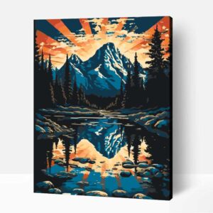 Banff nemzeti park számfestő