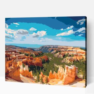Bryce Canyon madártávlatból számfestő