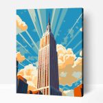 Empire State Building poster számfestő