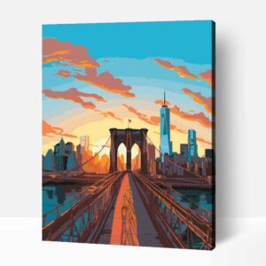 Napfelkelte a Brooklyn hídnál számfestő