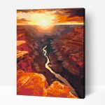 Napfelkelte a grand canyonnál számfestő
