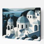 Poszter Santorini számfestő