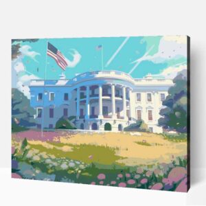 Virágok a fehér házba számfestő