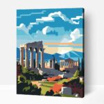 Virágzó Görögország számfestő