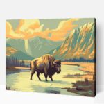Yellowstone nemzeti park számfestő