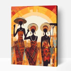 Afrikai nők számfestő