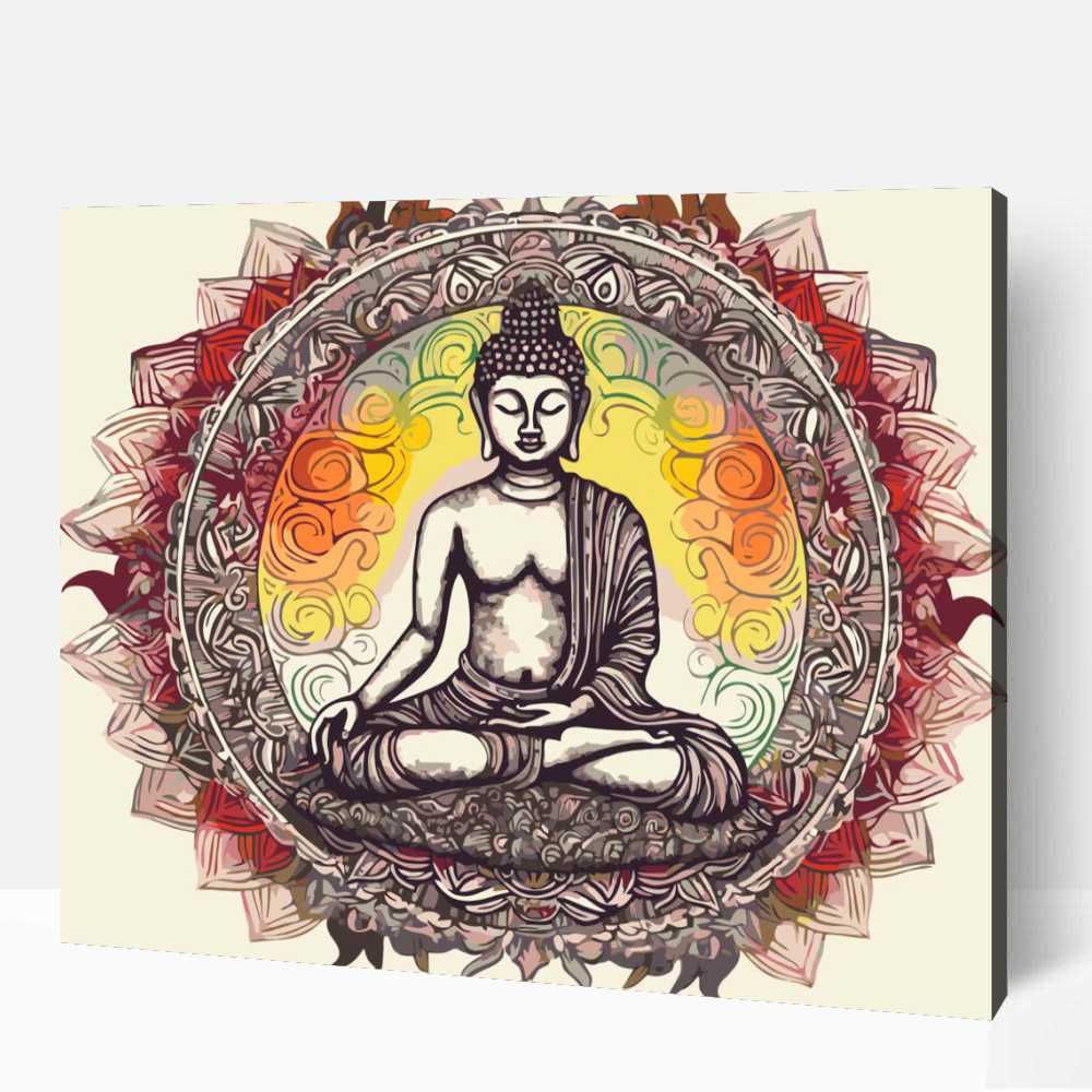 Buddha meditáció számfestő 1 Buddha meditáció számfestő