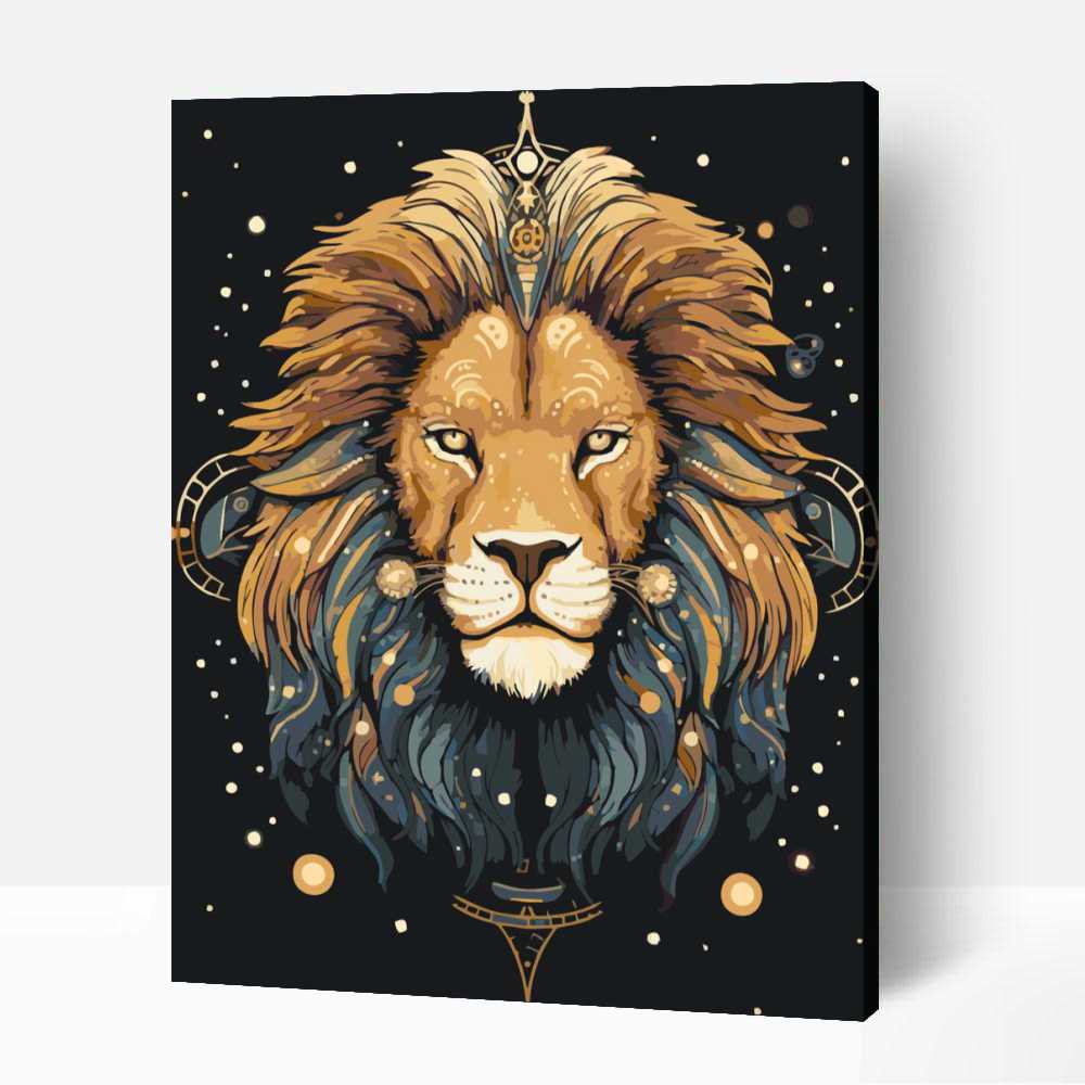 Csillogó oroszlán számfestő 1 Csillogó oroszlán számfestő