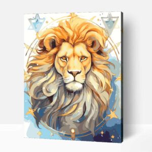 Festői oroszlán számfestő