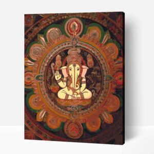 Ganesha mandala számfestő
