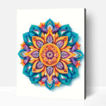 Levéltánc mandala számfestő