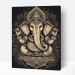 Modern art Ganesha számfestő