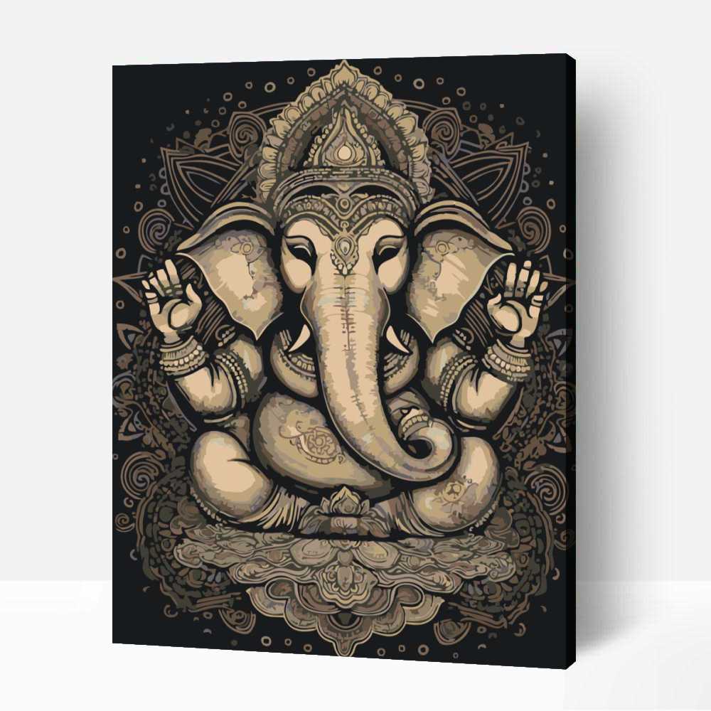 Modern art Ganesha számfestő 1 Modern art Ganesha számfestő