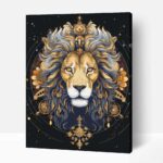 Pompázó oroszlán számfestő