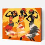Pop art afrikai tánc számfestő