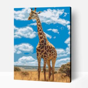 Szavanna zsiráf számfestő