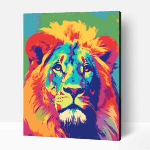 Színpompa oroszlán számfestő