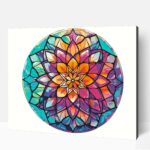 Üveg mandala3 számfestő