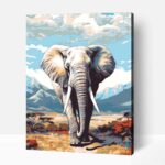 Vándorló elefánt  számfestő