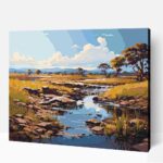 Vibráló szavanna számfestő