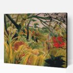 Henri Rousseau Tigris egy trópusi viharban számfestő