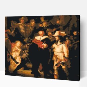 Rembrandt Éjjeli őrjárat részlet számfestő