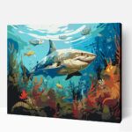 Nyugodt cápa számfestő