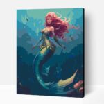 Színes sellő számfestő